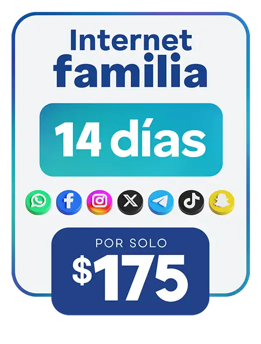 Internet Familia 14 días por $175