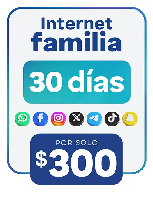 Internet Familia 30 días por $300