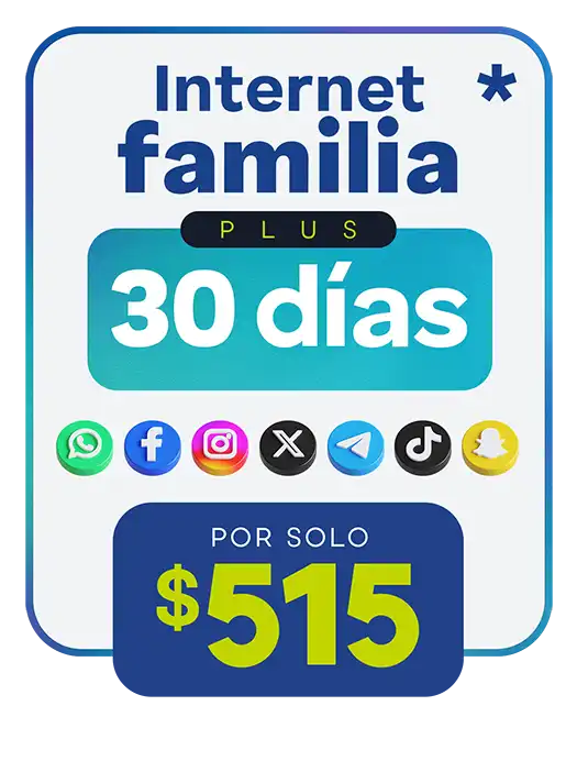 Internet Familia plus 30 días por $515