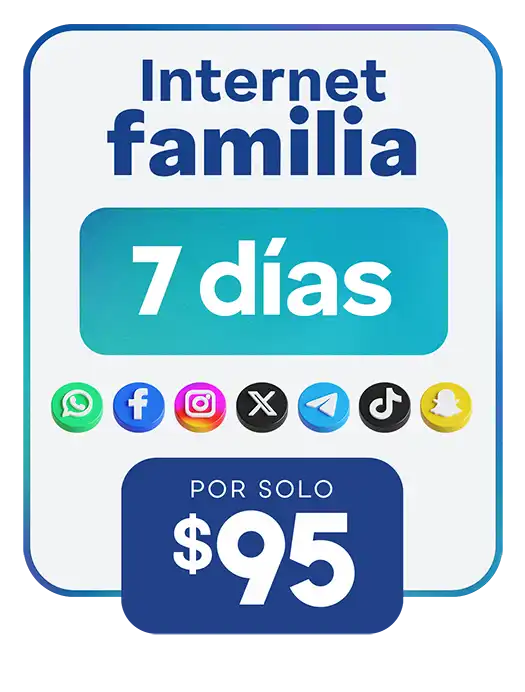 Internet Familia 7 días por $95