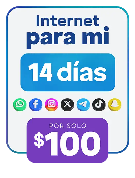 Internet para mí 14 días por $100