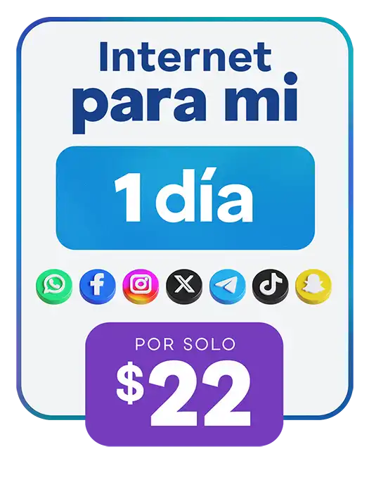 Internet para mí 1 día por $22