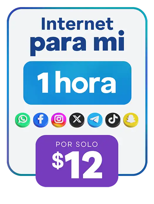 Internet para mí 1 hora por $12