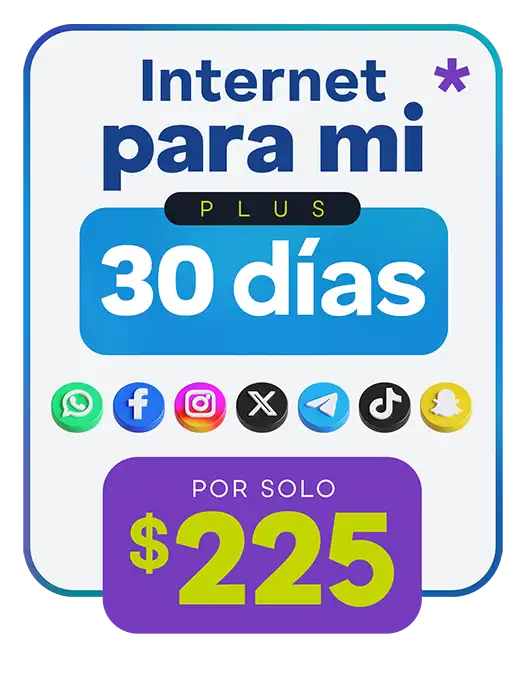 Internet para mí Plus 30 días por $225