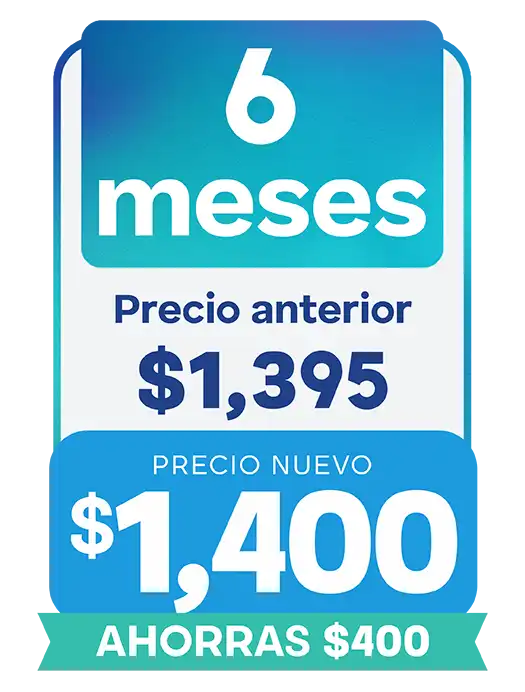 6 meses $1400