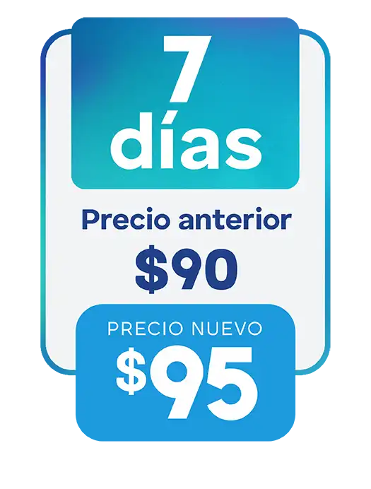 7 días, $95