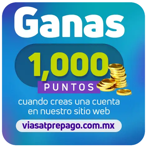 Ganas 1000 puntos cuando creas una cuenta en nuestro sitio web